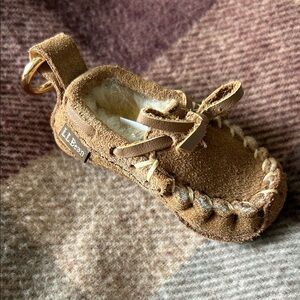 L.L. Bean Brown Moccasins key chain